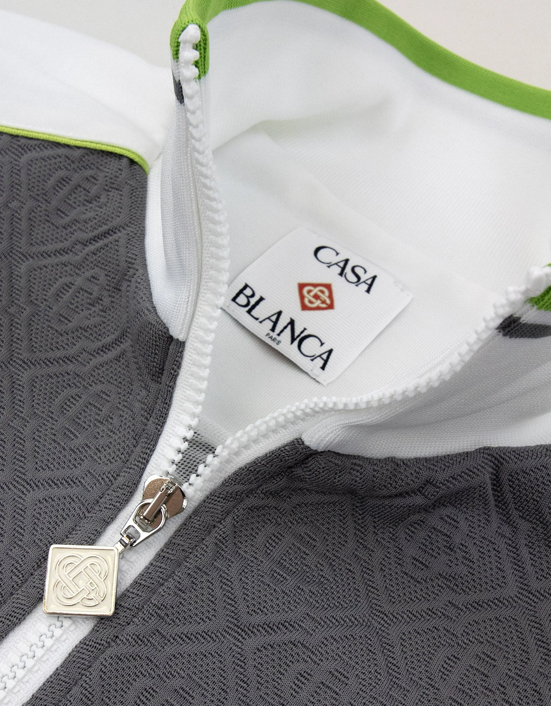 Casablanca Tennis Jacquard Track Jacket Grey/White