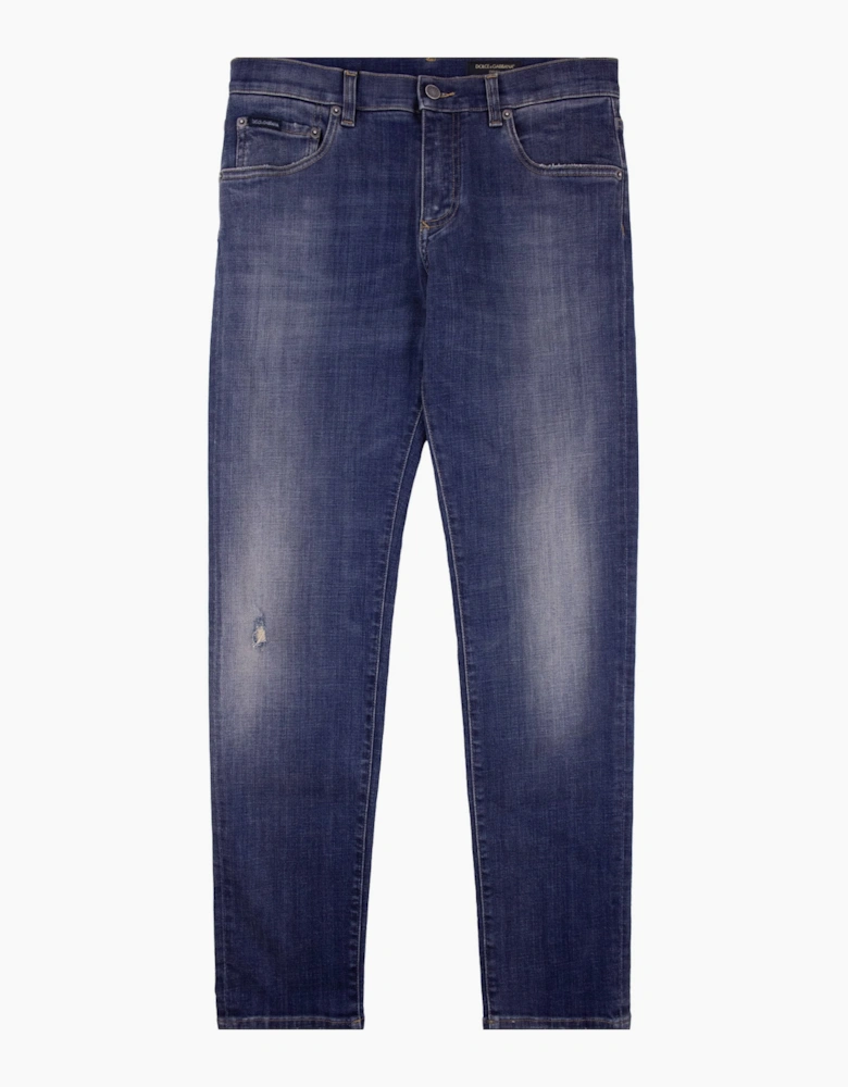 Dolce & Gabbana Slim Fit Stretch Denim Jean Dark Blue