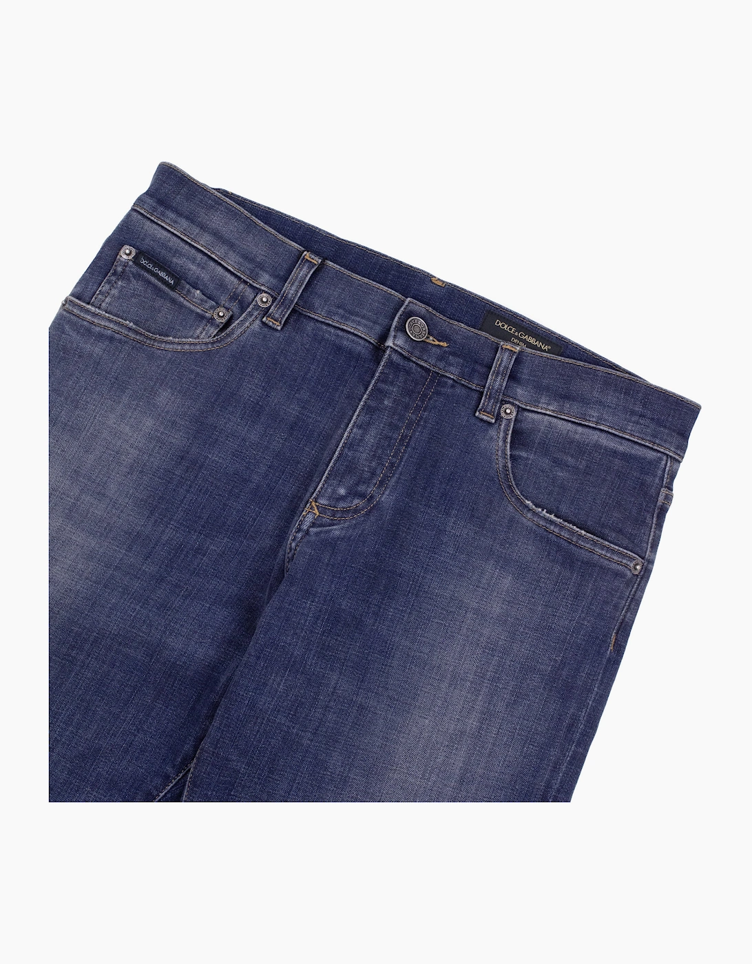 Dolce & Gabbana Slim Fit Stretch Denim Jean Dark Blue