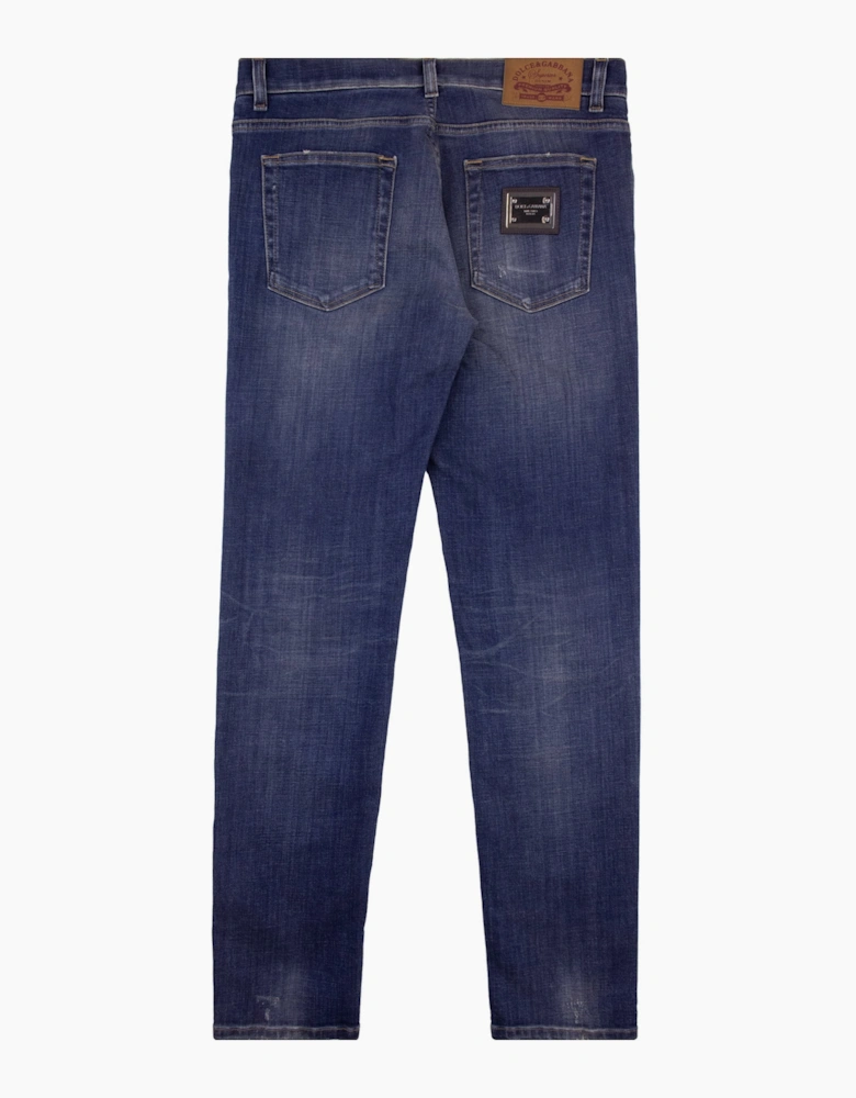 Dolce & Gabbana Slim Fit Stretch Denim Jean Dark Blue