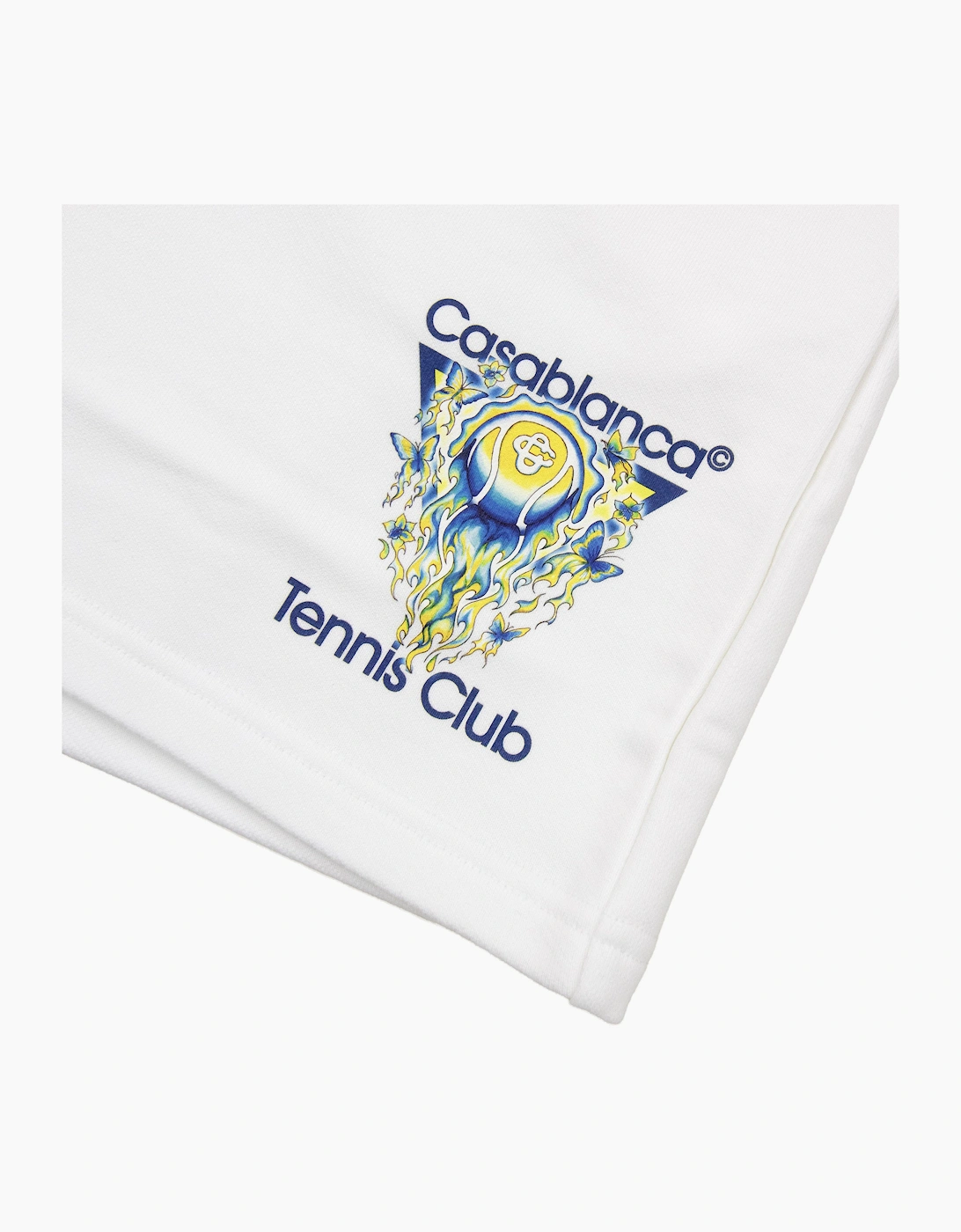 Casablanca Tennis Club Icon Sweat Shorts White