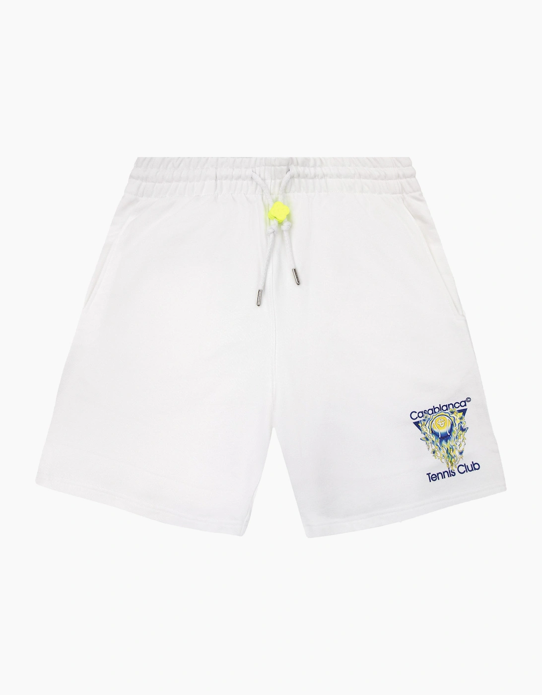 Casablanca Tennis Club Icon Sweat Shorts White