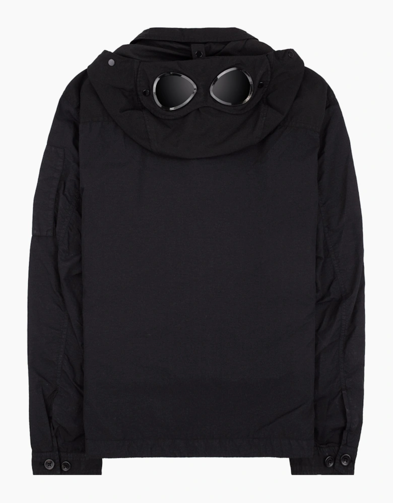 Cp Company Flatt Nylon Mixed Goggle Overshirt Black 999