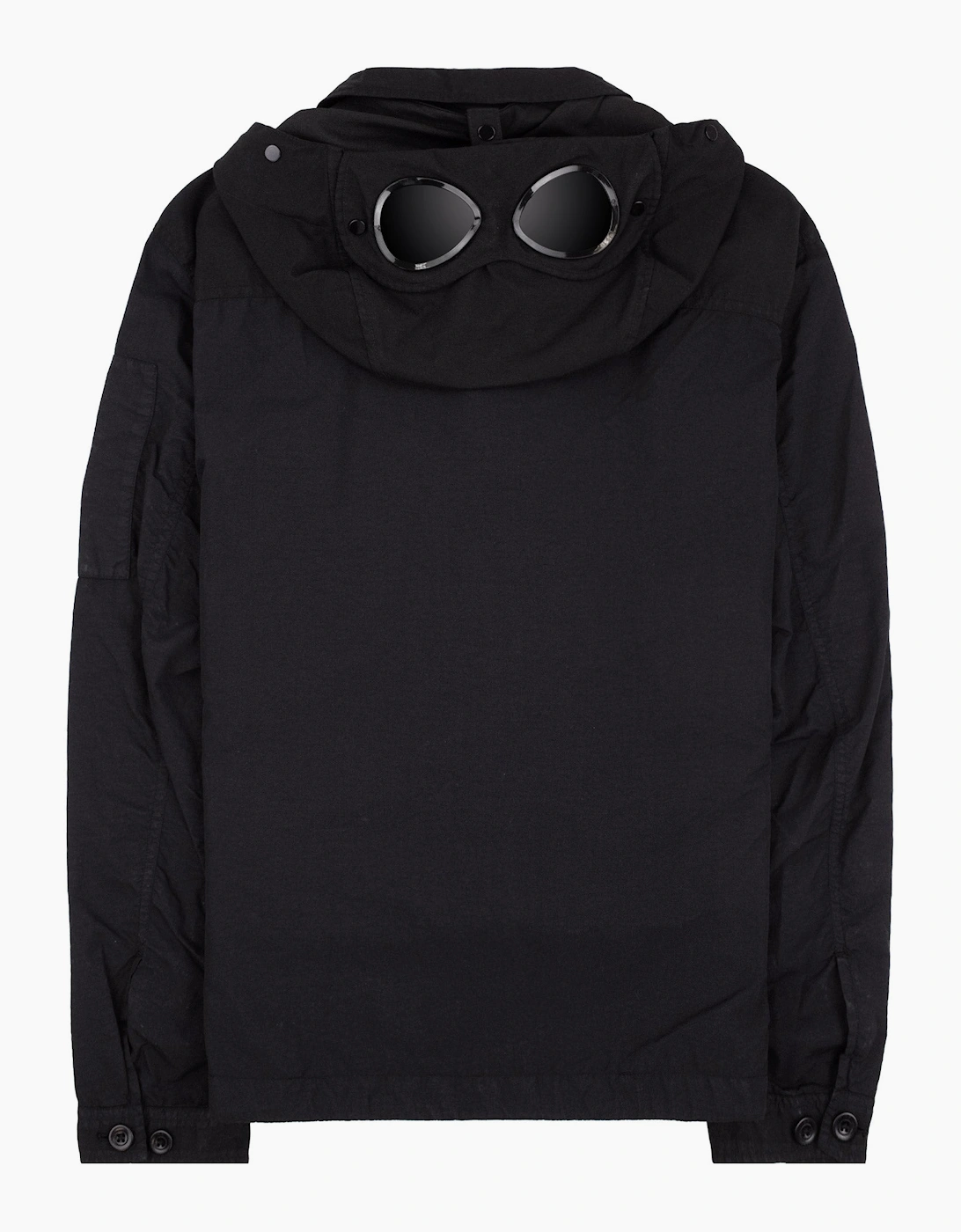 Cp Company Flatt Nylon Mixed Goggle Overshirt Black 999