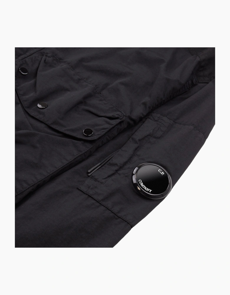 Cp Company Flatt Nylon Mixed Goggle Overshirt Black 999