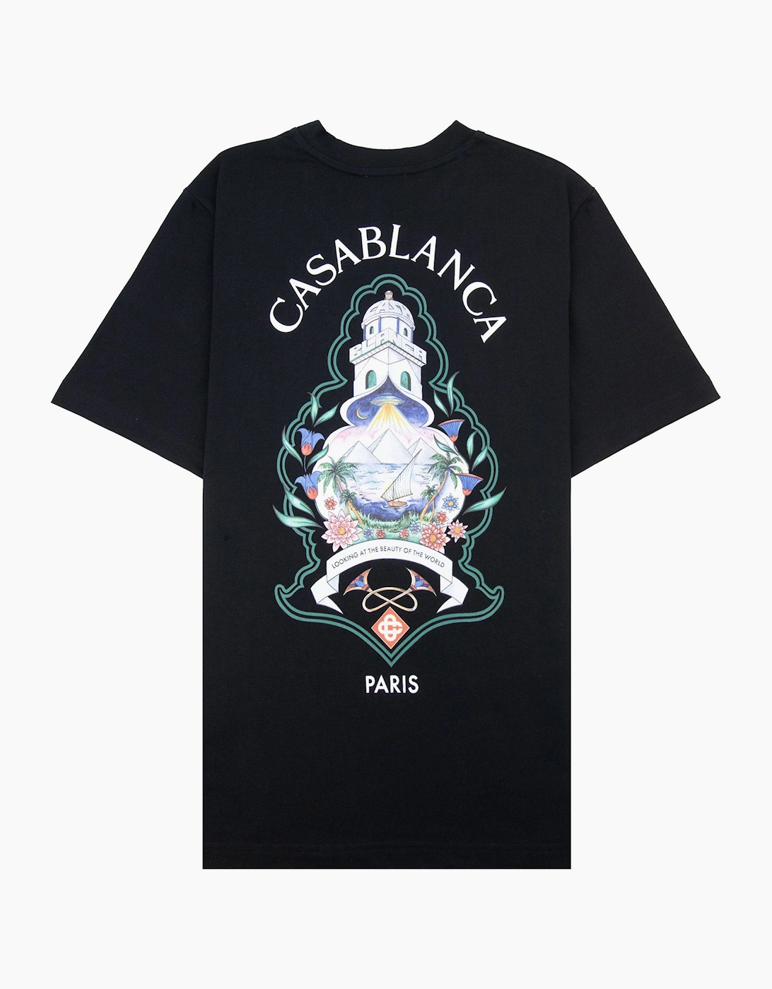 Casablanca Hotel Emblem Short Sleeve T-Shirt Black
