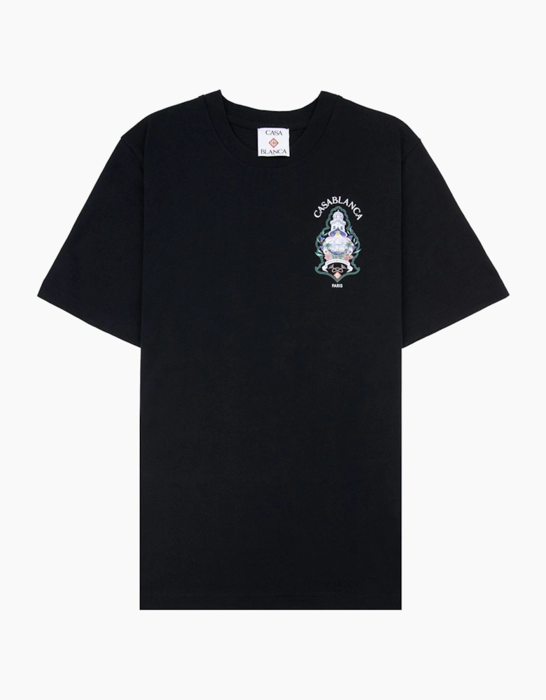 Casablanca Hotel Emblem Short Sleeve T-Shirt Black