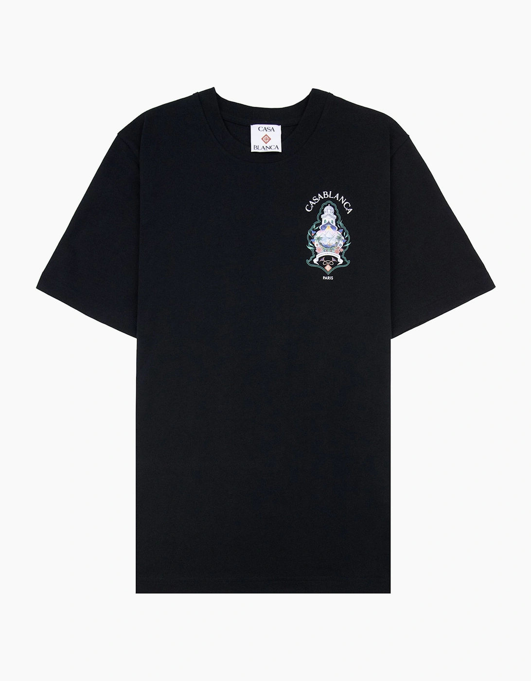Casablanca Hotel Emblem Short Sleeve T-Shirt Black