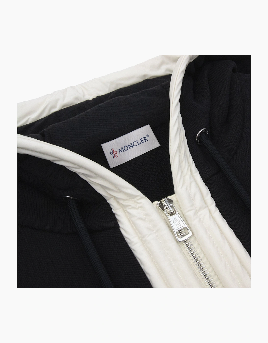 Moncler Embroidered Zip Up Hooded Jacket BLACK 999