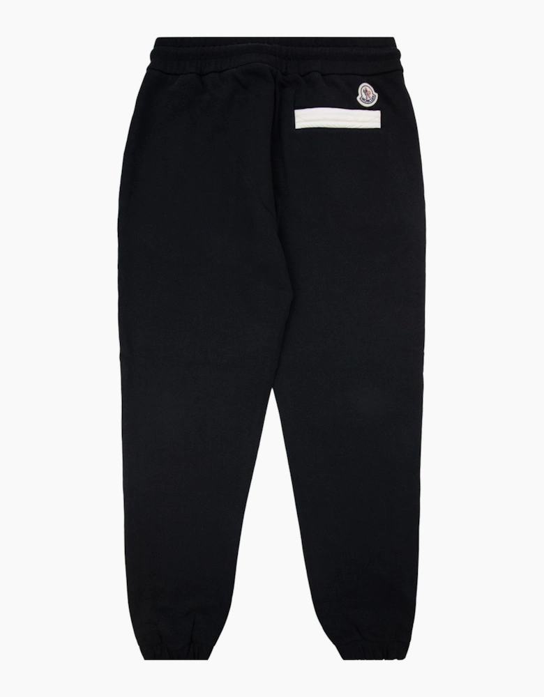 Moncler Patch Logo Sweat Bottoms Black 999