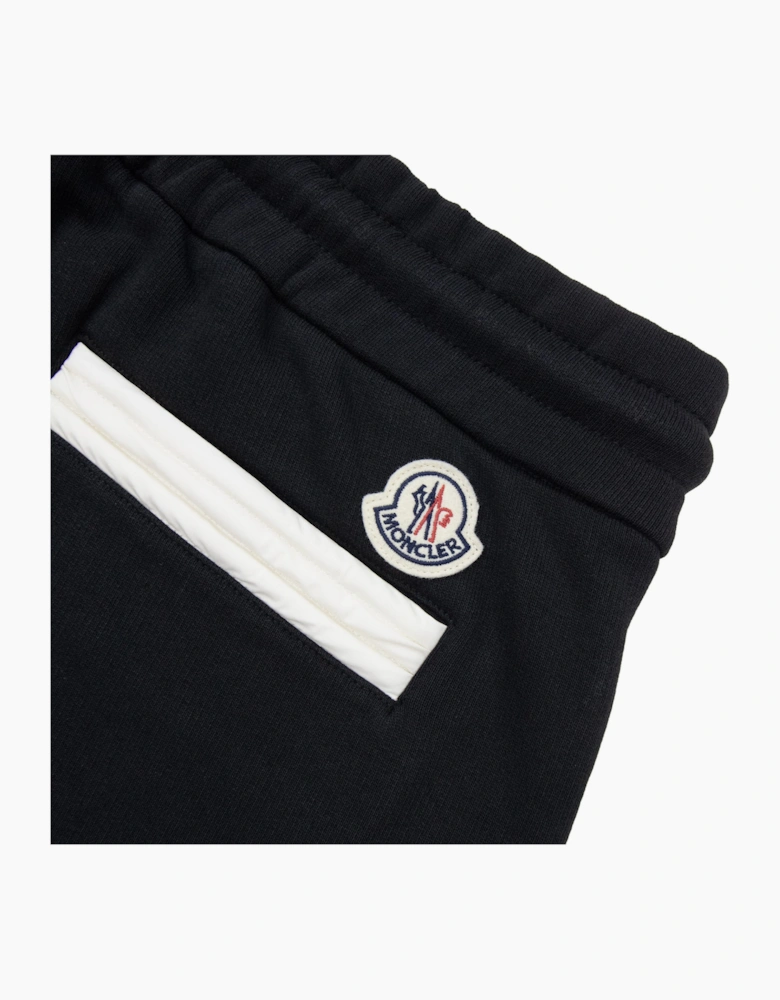 Moncler Patch Logo Sweat Bottoms Black 999