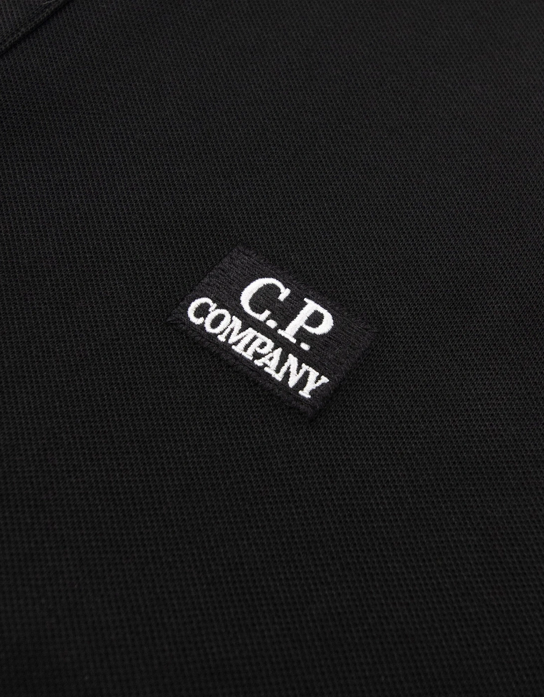 Cp Company Stretch Piquet Short Sleeve Polo Black 999