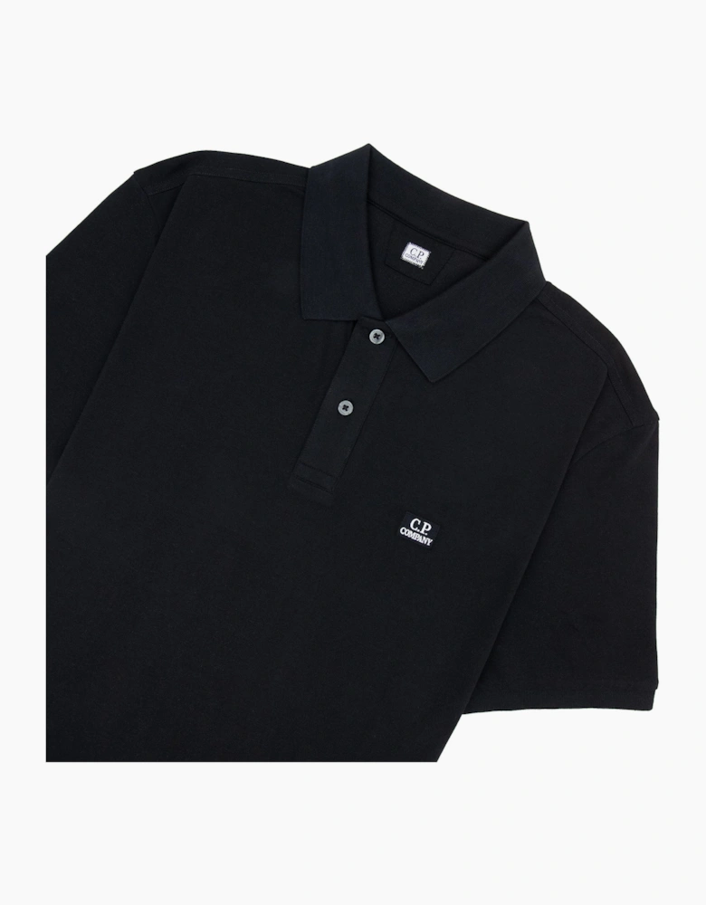 Cp Company Stretch Piquet Short Sleeve Polo Black 999