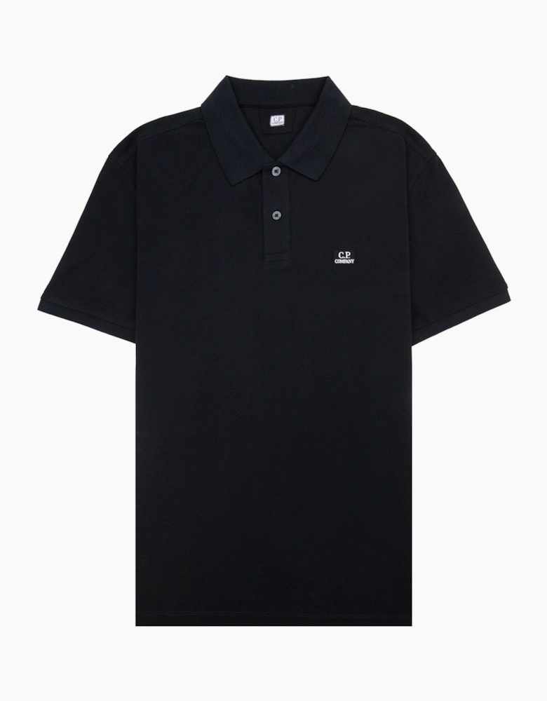 Cp Company Stretch Piquet Short Sleeve Polo Black 999