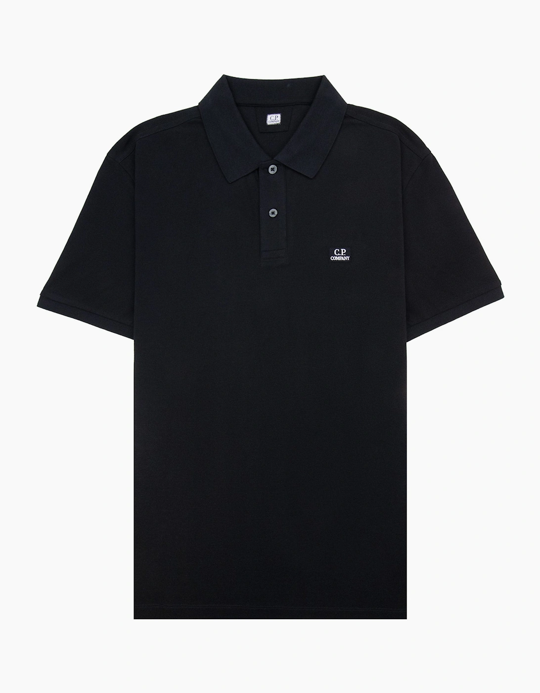 Cp Company Stretch Piquet Short Sleeve Polo Black 999