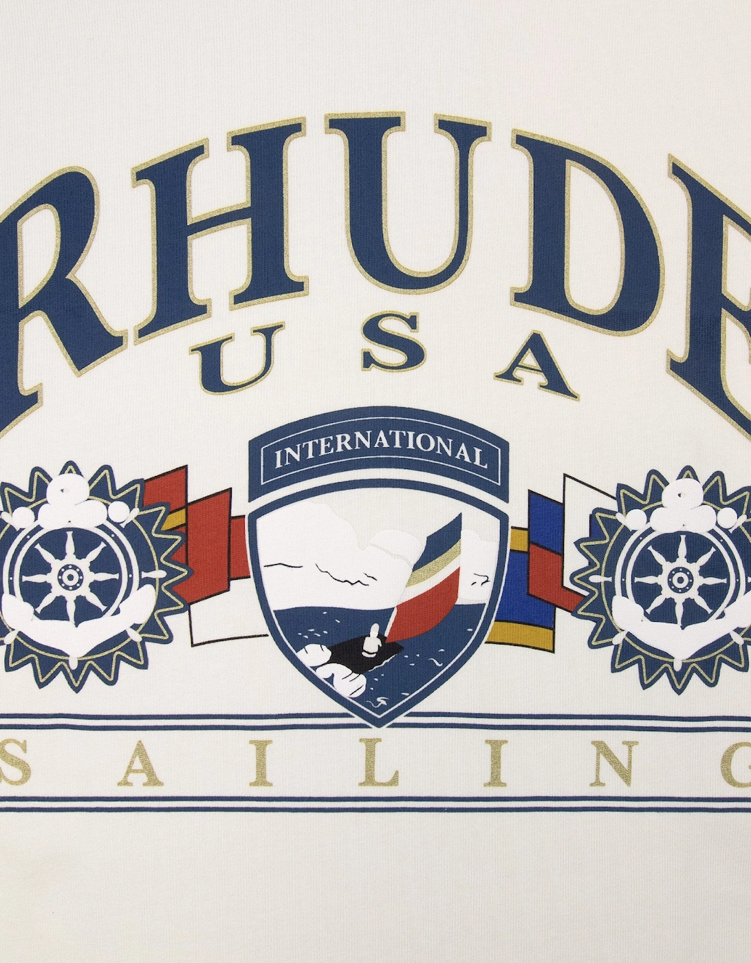 Rhude USA Sailing Icon Tee Vintage White