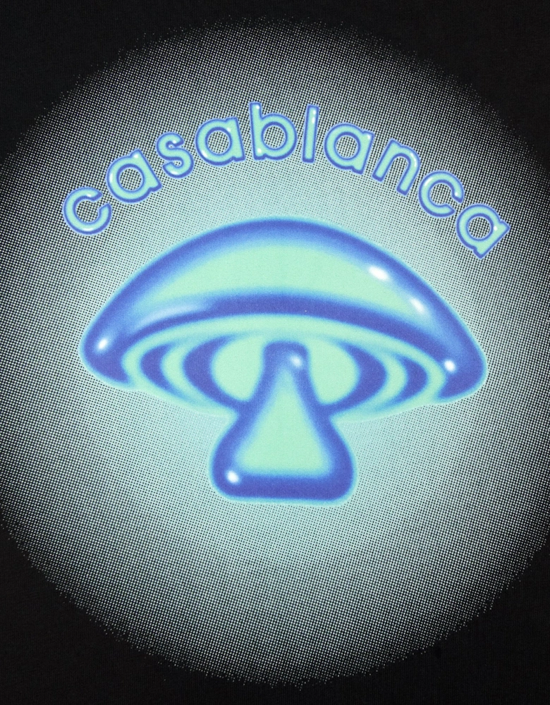 Casablanca Airbrush Mushroom Logo T-Shirt Black