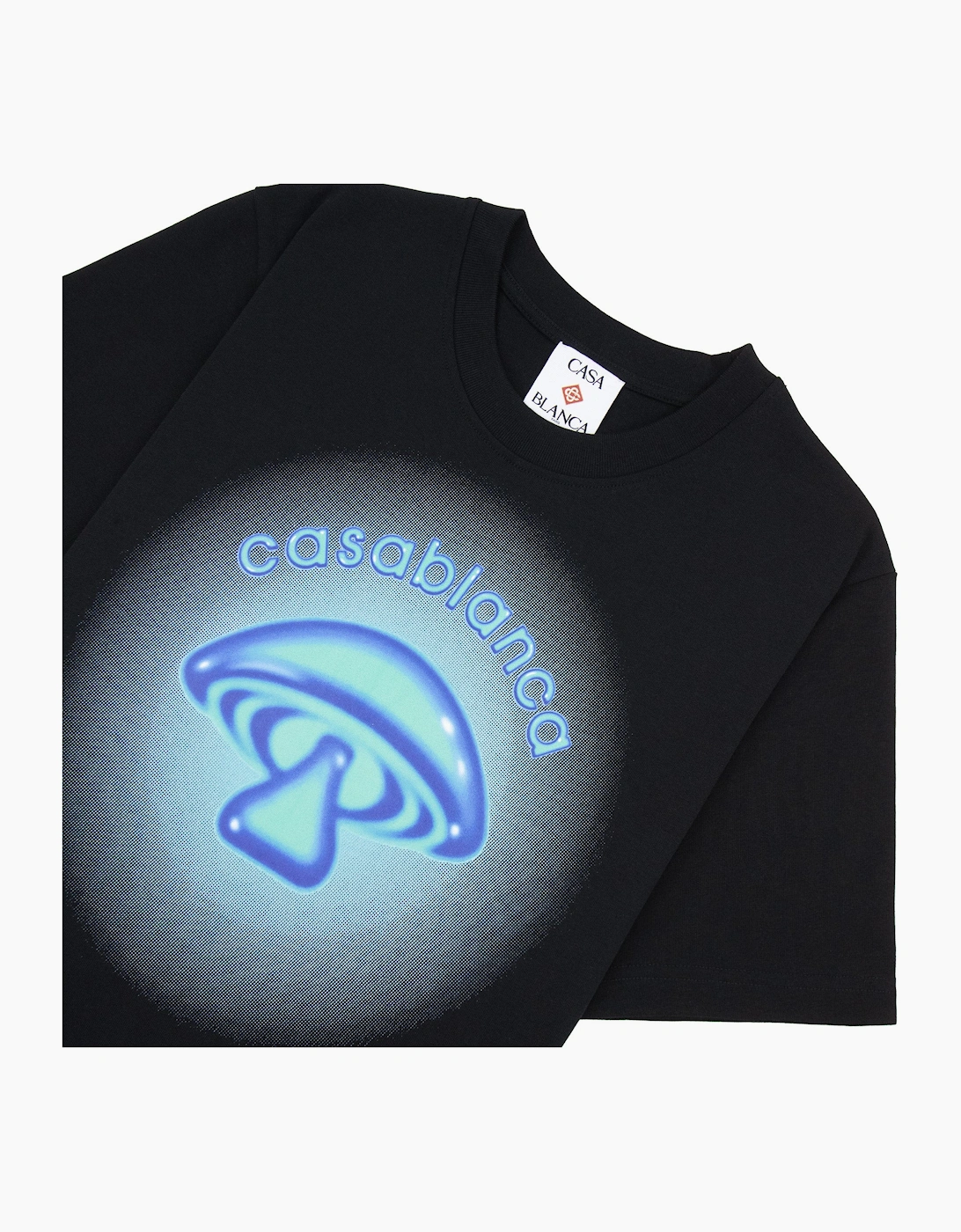 Casablanca Airbrush Mushroom Logo T-Shirt Black