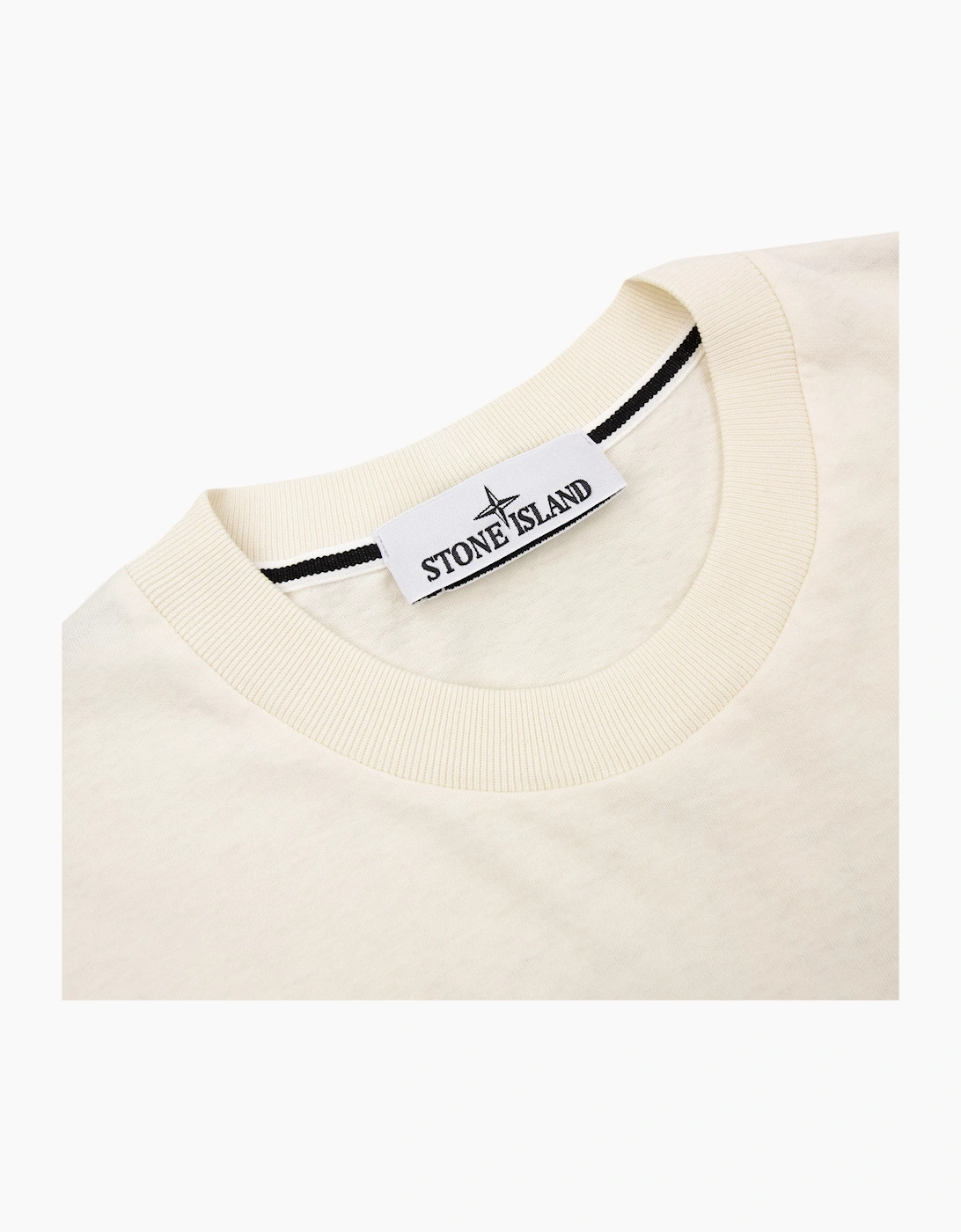 Stone Island 210001 Cotton Regular Fit Outline Compass T-Shirt Ivory V0093