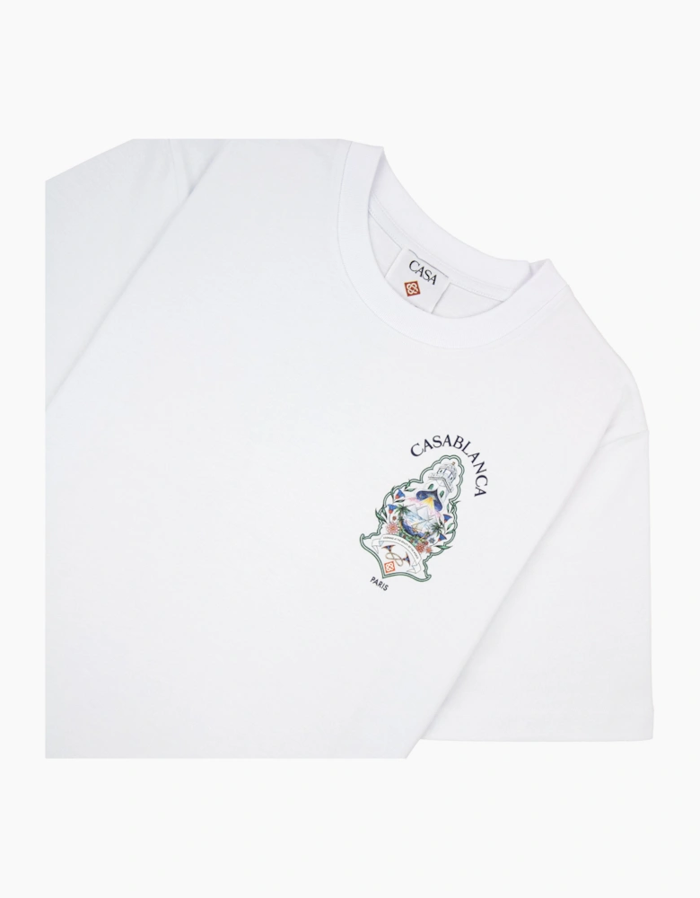 Casablanca Hotel Emblem Short Sleeve T-Shirt White