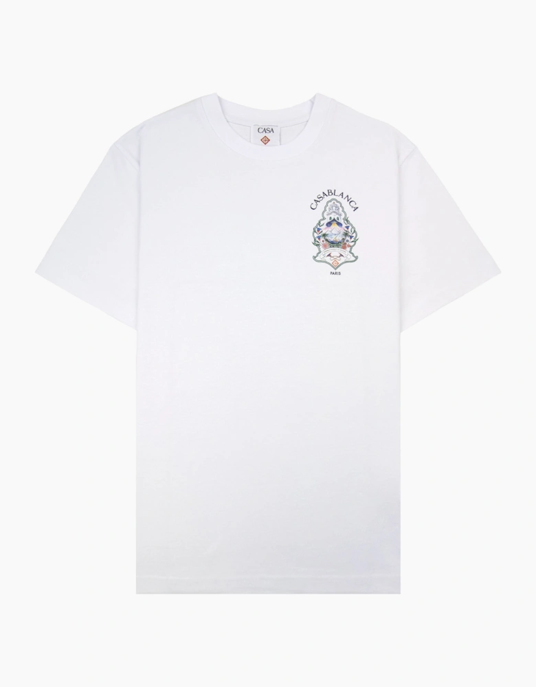 Casablanca Hotel Emblem Short Sleeve T-Shirt White