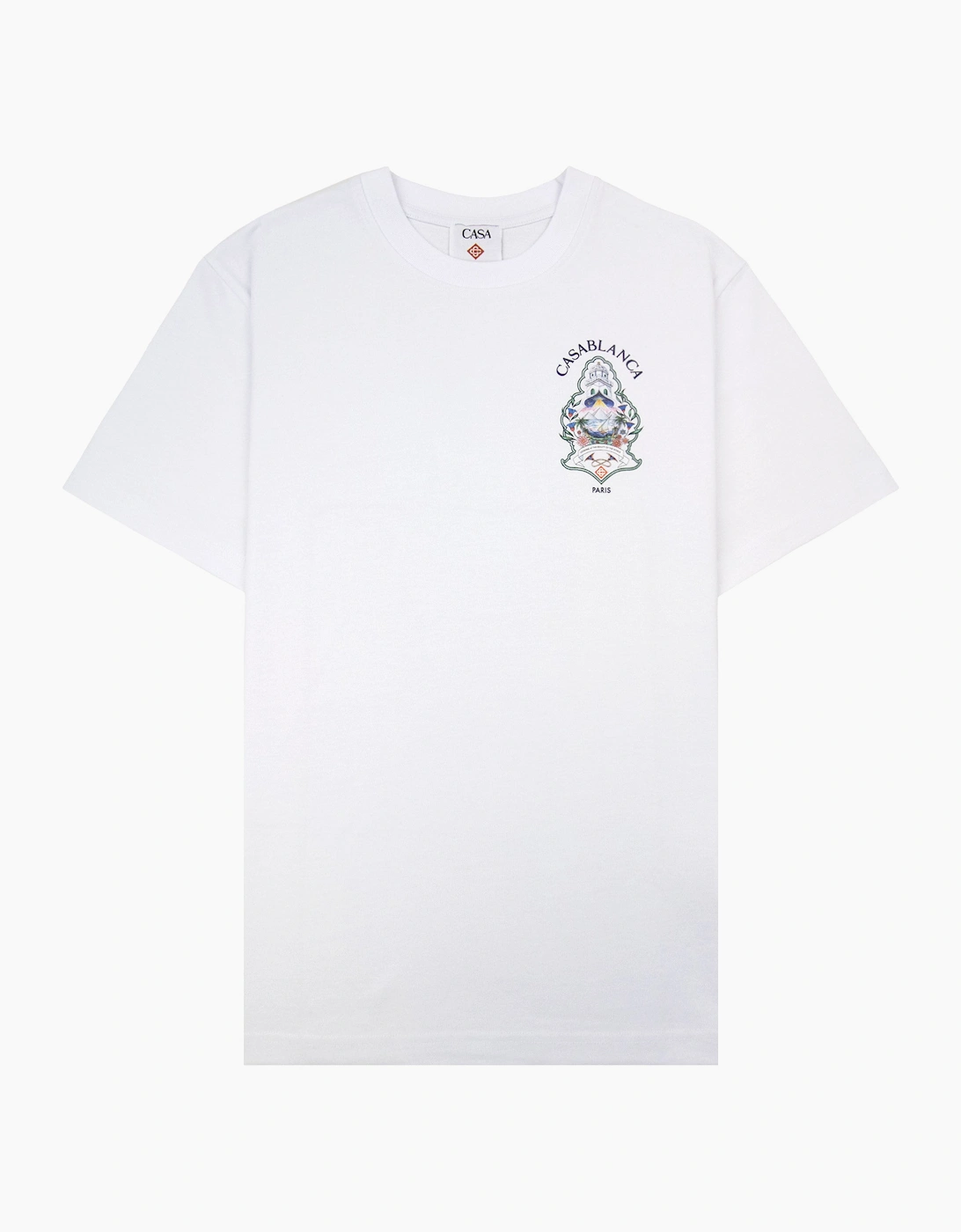 Casablanca Hotel Emblem Short Sleeve T-Shirt White