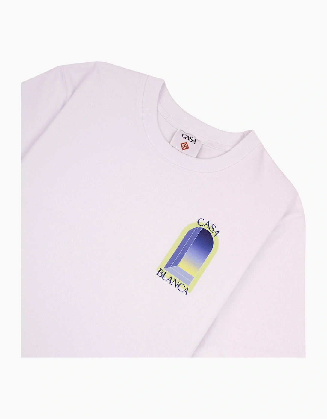 Casablanca Arches Classic Short Sleeve T-Shirt White/Lime