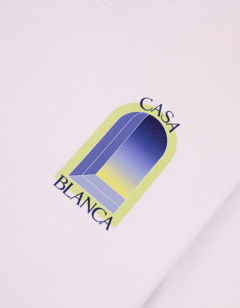 Casablanca Arches Classic Short Sleeve T-Shirt White/Lime