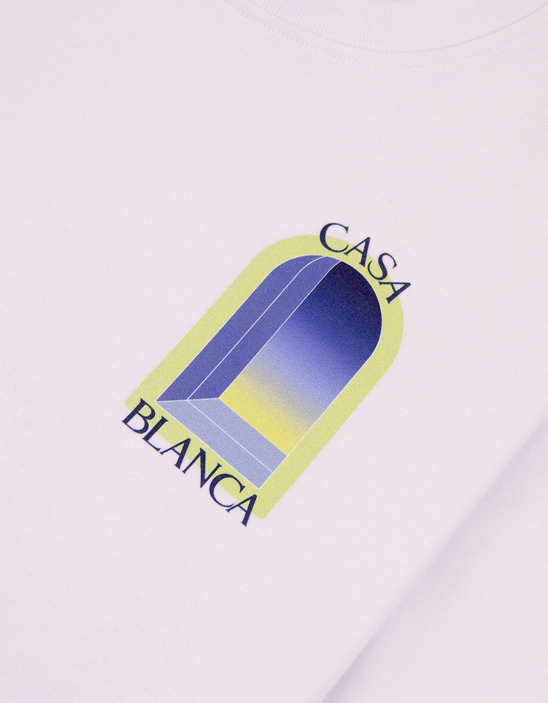 Casablanca Arches Classic Short Sleeve T-Shirt White/Lime