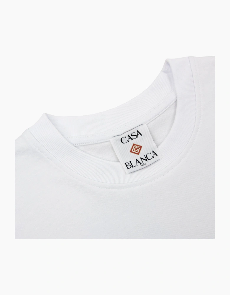 Casablanca Hotel Emblem Short Sleeve T-Shirt White
