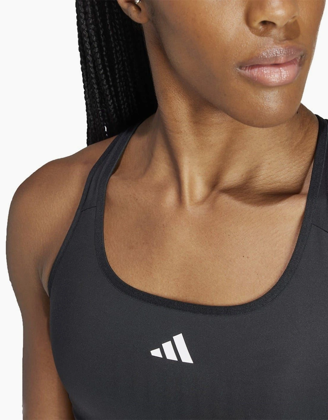 Crew Neck Compression Fit Cropped Bra