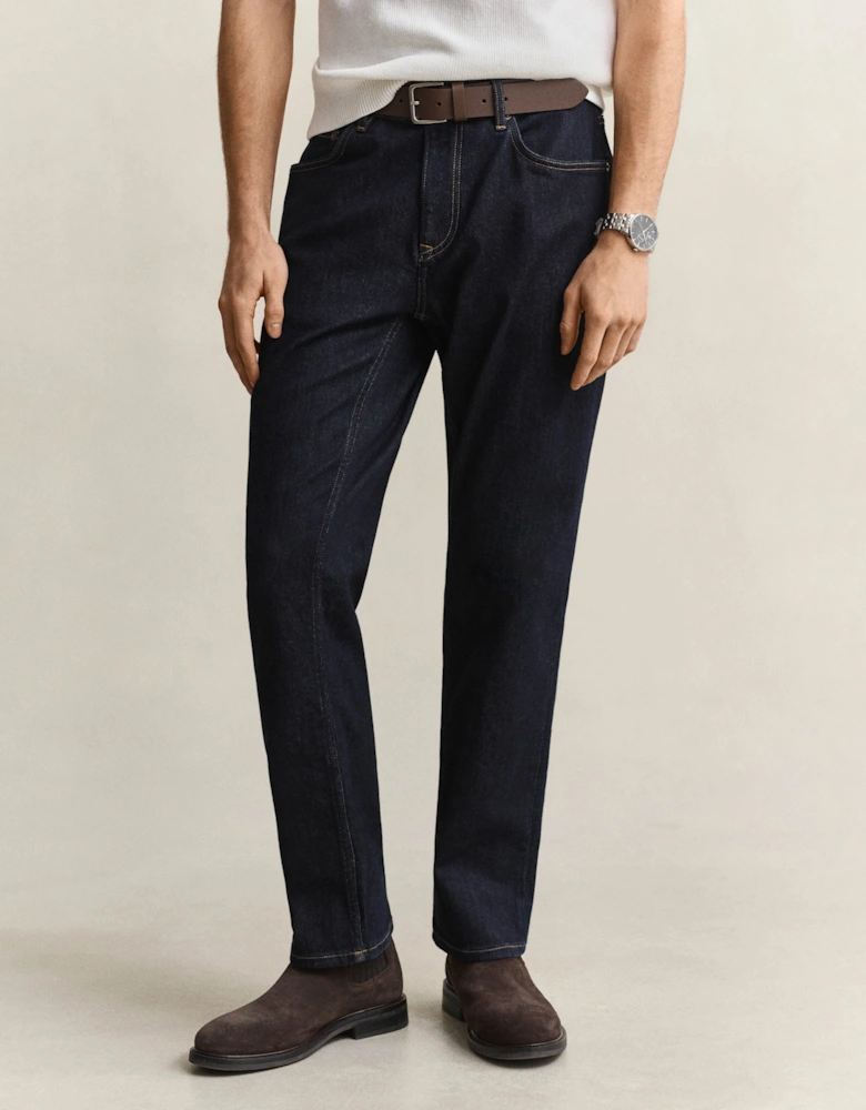 GANT Mens Classic Regular Fit Jeans - 960 Dark Blue