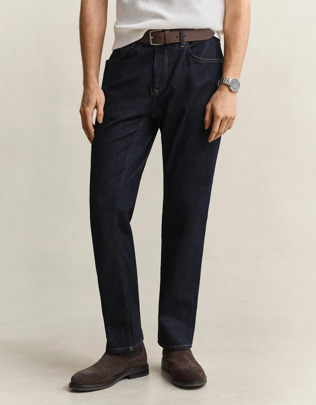 GANT Mens Classic Regular Fit Jeans - 960 Dark Blue