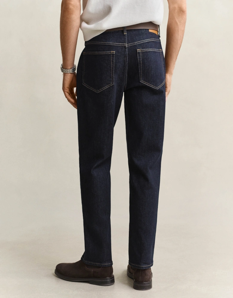 GANT Mens Classic Regular Fit Jeans - 960 Dark Blue
