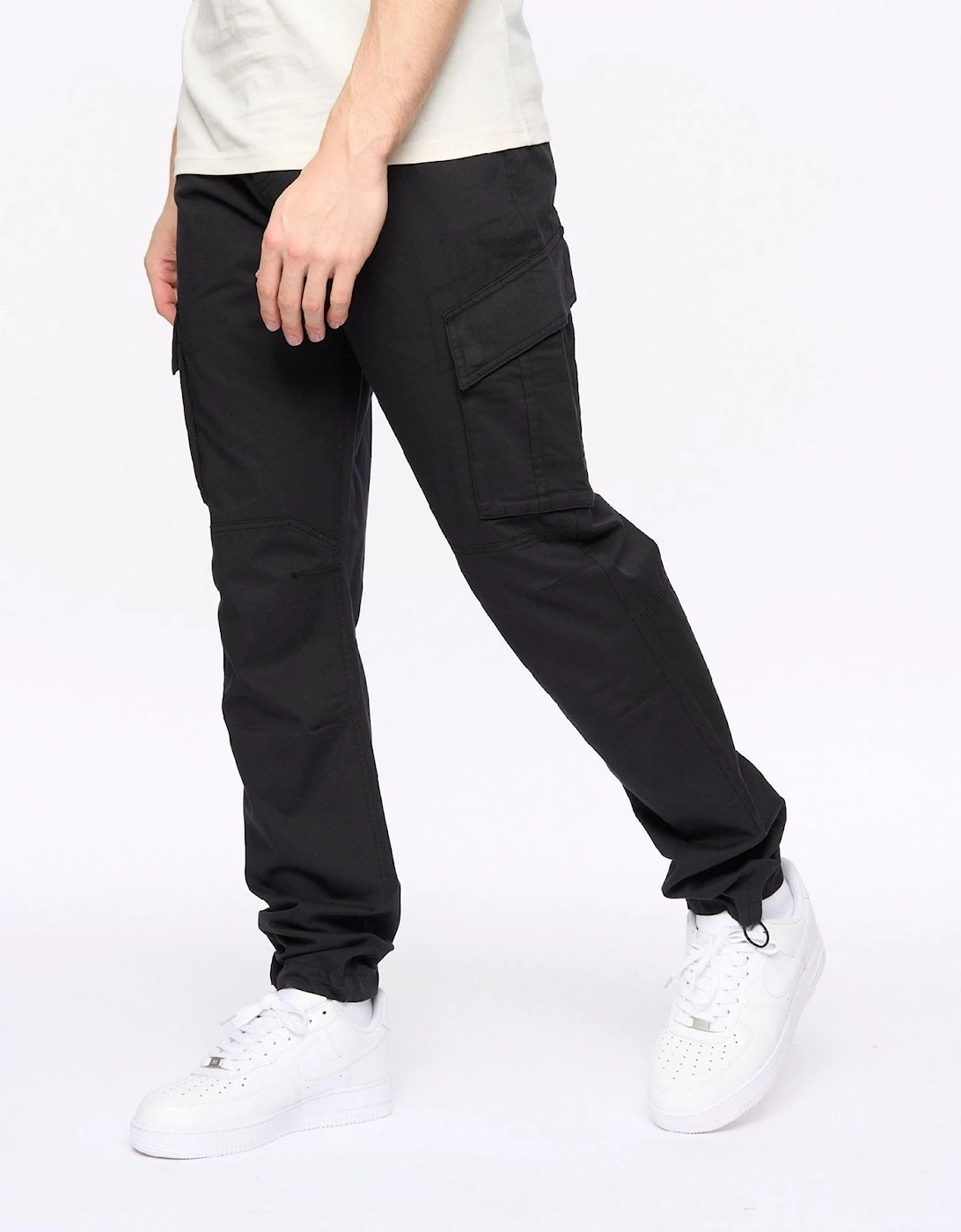Sidemoore Regular Fit Solid Patterned Combat Cargo Pants