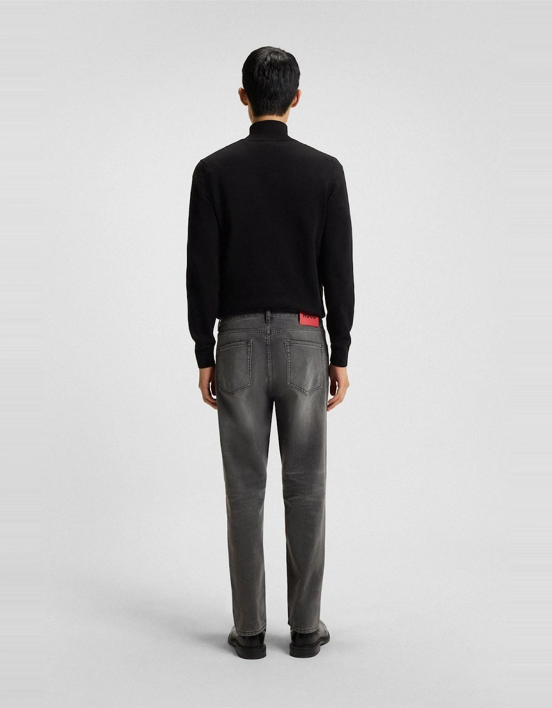 Tapered Fit Five Pocket Jeans