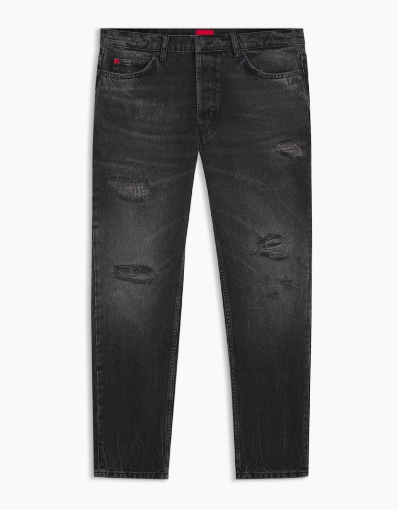 Distressed Tapered Fit Jeans