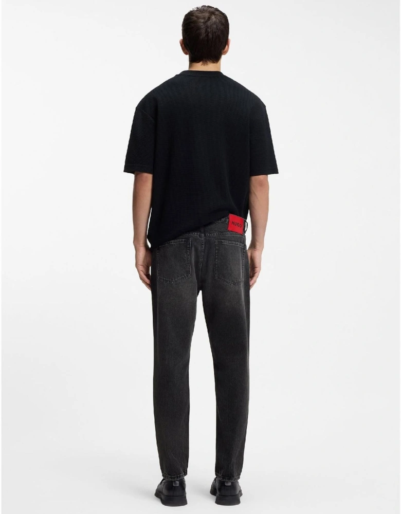 Distressed Tapered Fit Jeans