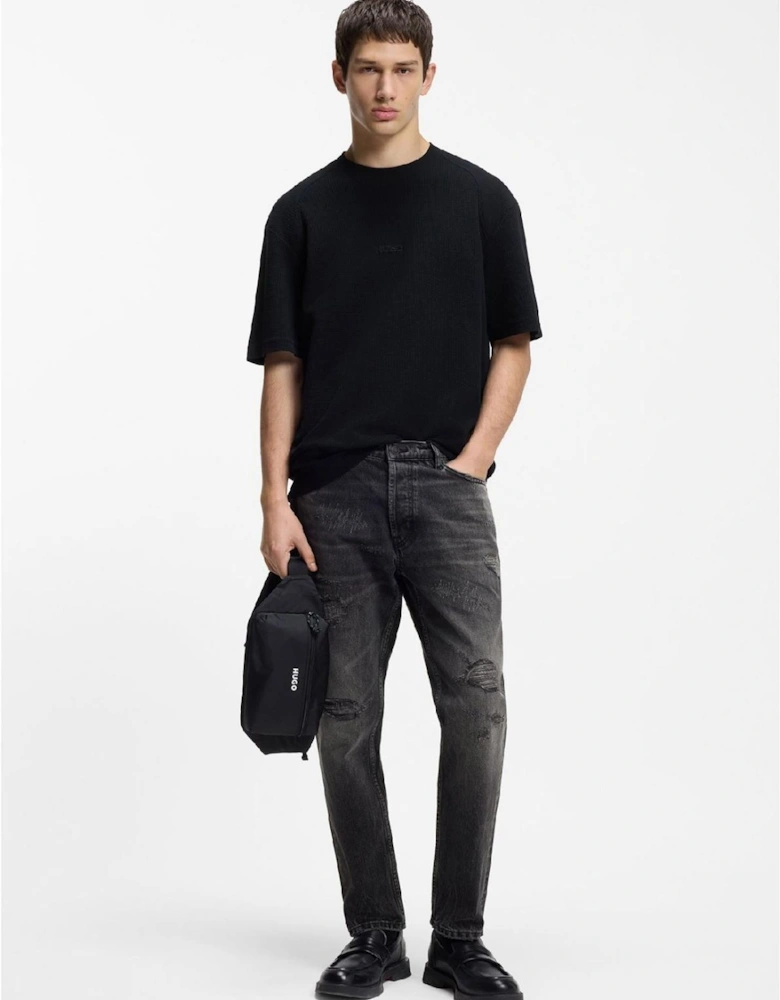 Distressed Tapered Fit Jeans