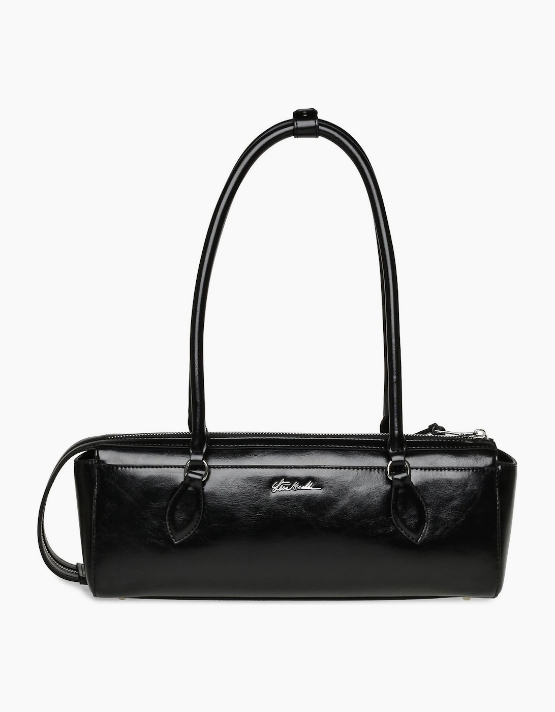 Steve Madden Women's Black Bremie Baguette Bag With Silver-Tone Hardware - Size One Size