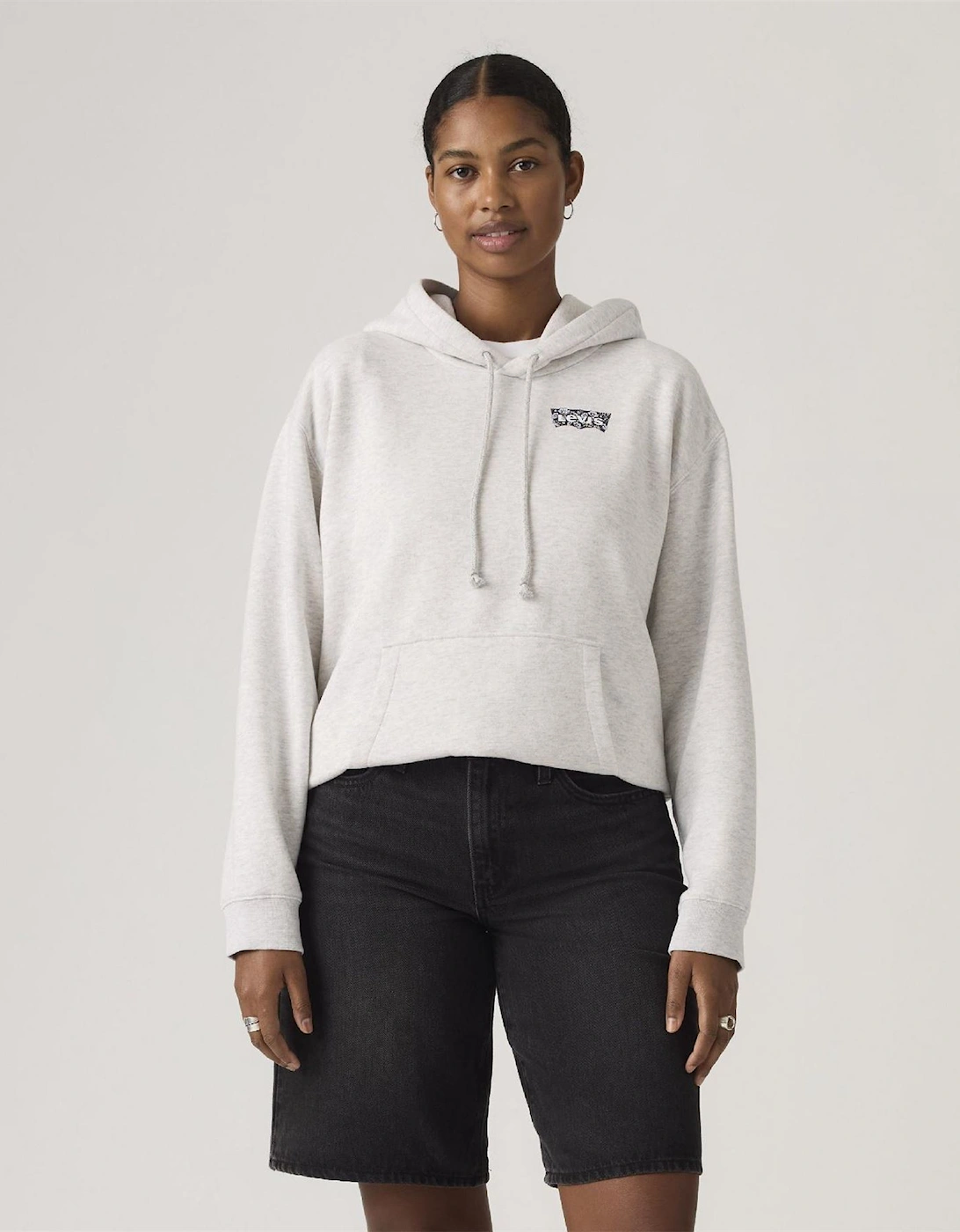 Hooded Neck Long Sleeve Relaxed Fit Sweatshirt