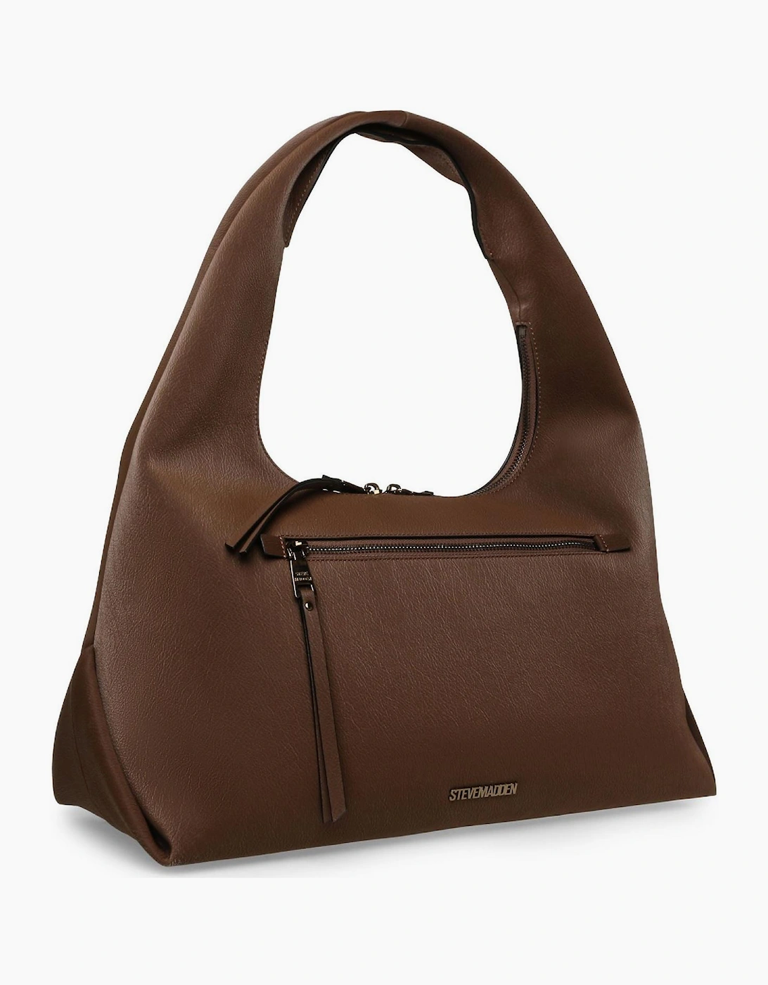 Steve Madden Women's Brown Crescent Shape Hobo Bag With Gold And Silver Hardware - Size One Size