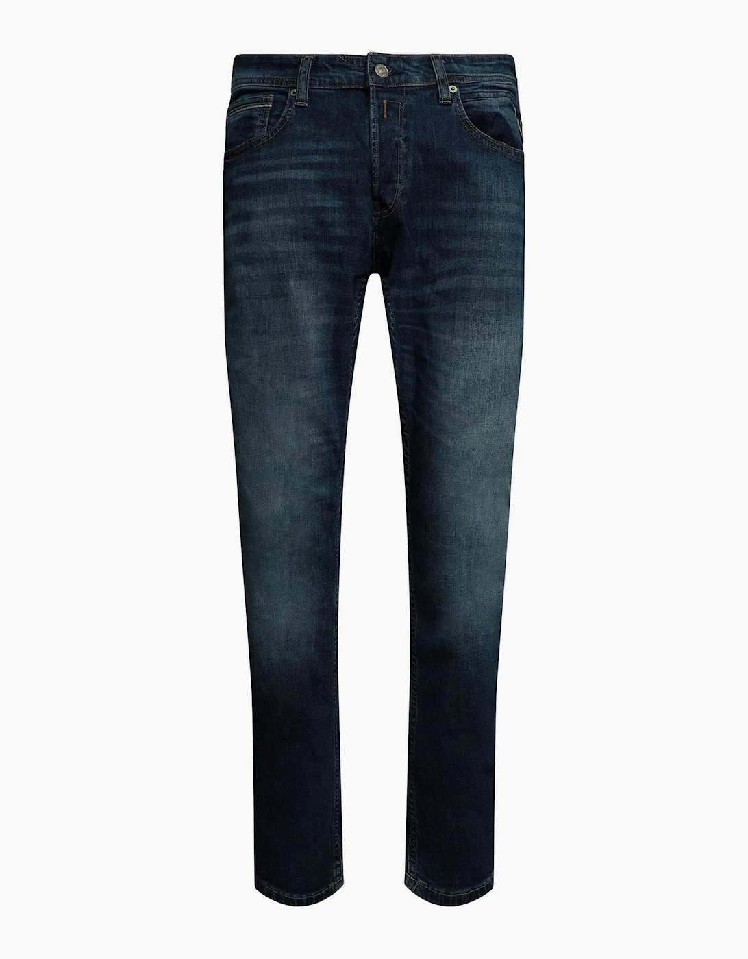 Replay Replay Men's Grover Straight Fit Five Pocket Jeans - Navy
