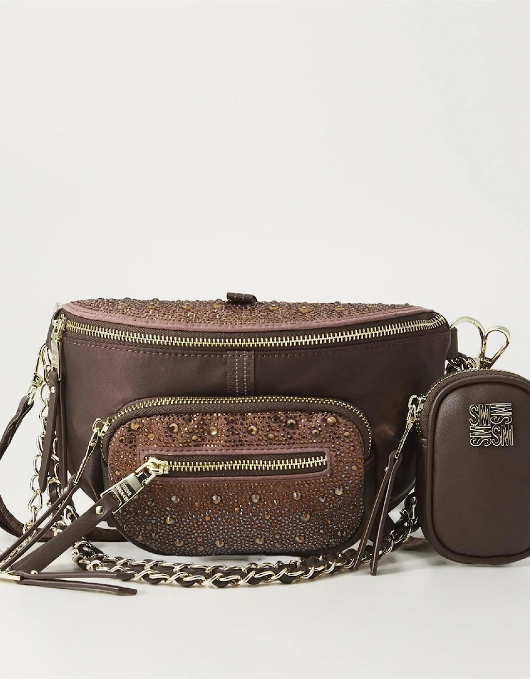 Steve Madden Steve Madden Women's Textured Crescent Shape Cross Body Bag - Brown