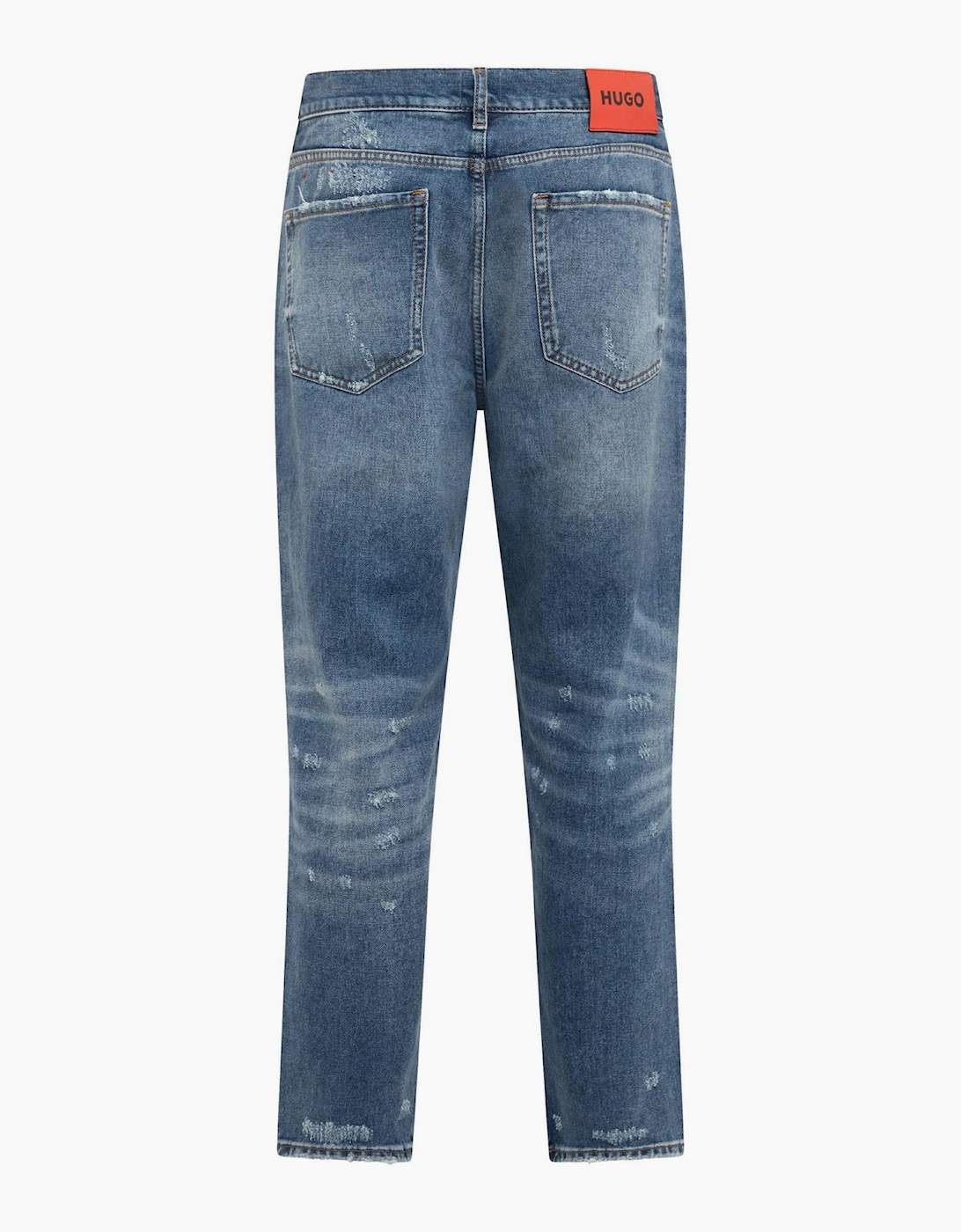 Distressed Tapered Fit Jeans