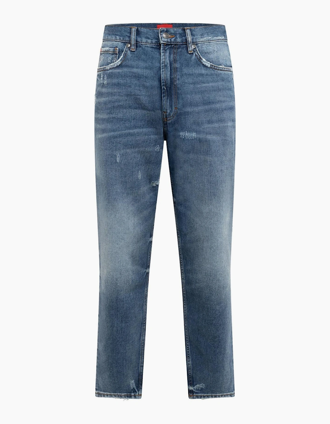 Distressed Tapered Fit Jeans