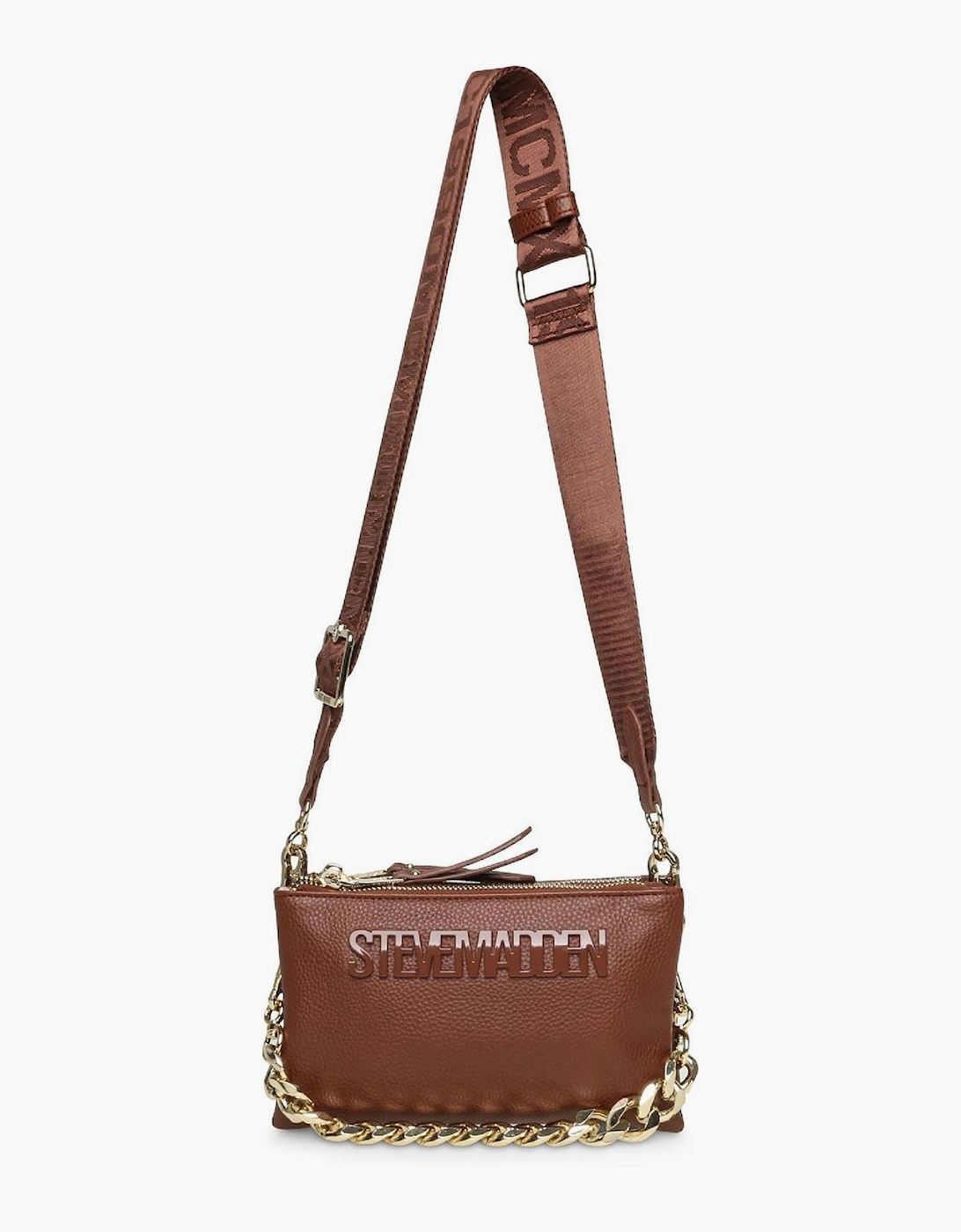 Steve Madden Women's Bnicco Cross Body Bag with Embossed Logo - Brown - Size: ONE size