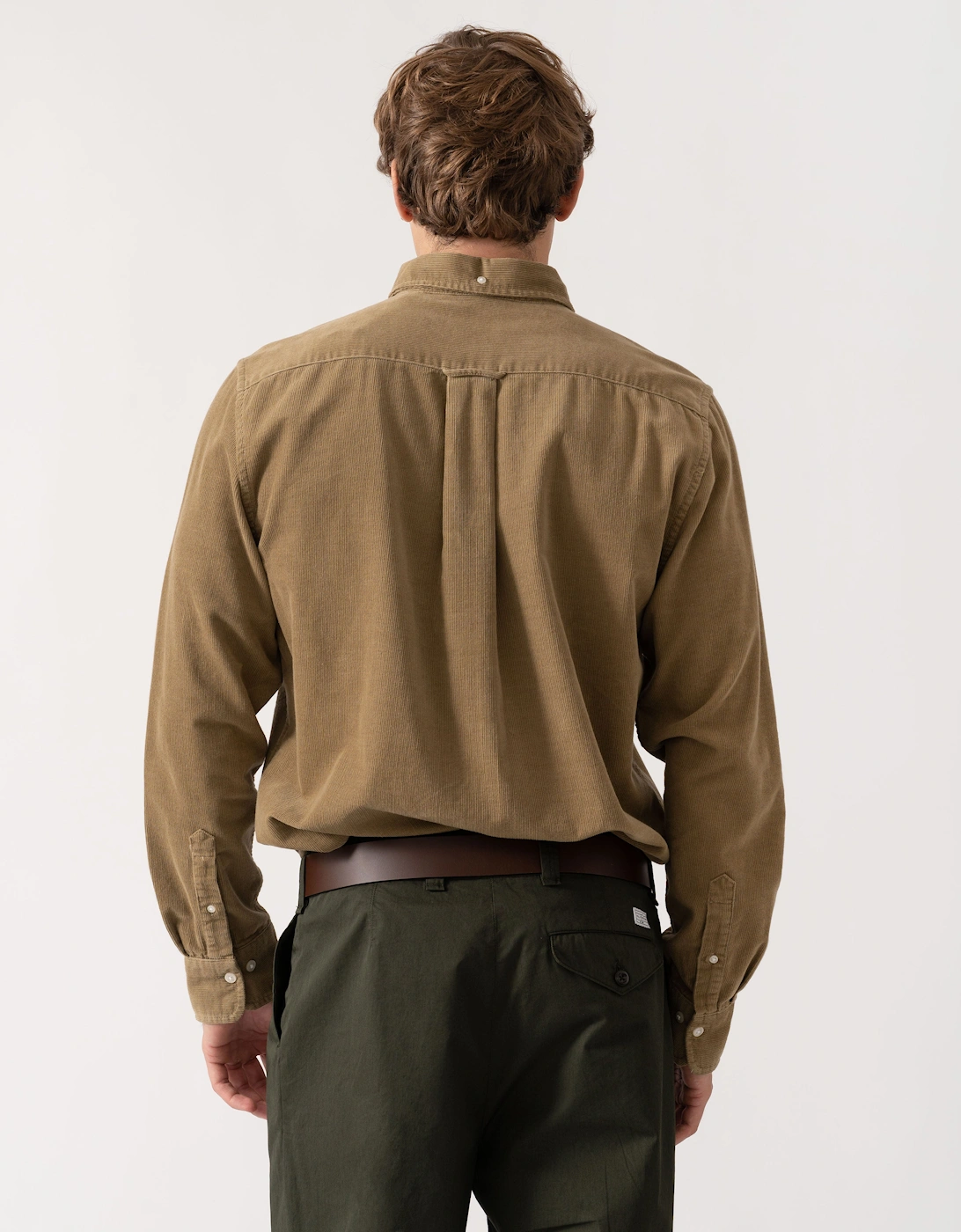 GANT Mens Regular Fit Corduroy Shirt - 264 Light Taupe
