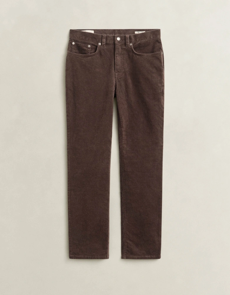 GANT Mens Regular Fit Cord Jeans - 217 Black Brown