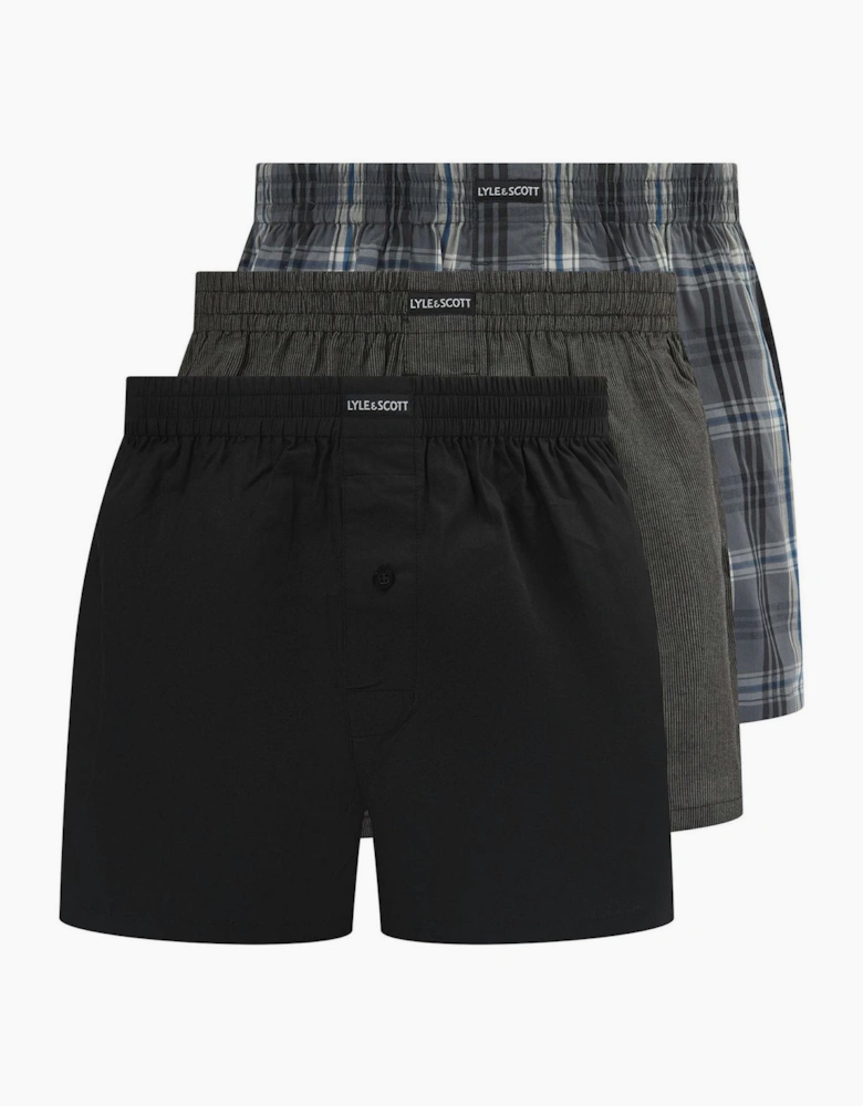 Robinson 3 Pack Plaid Patterned Boxer Shorts